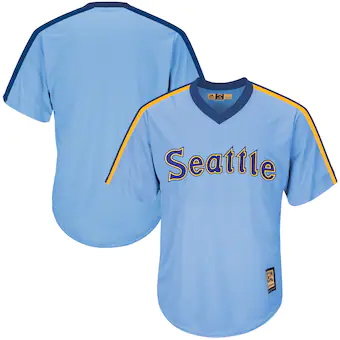 mens majestic light blue seattle mariners cooperstown cool 
